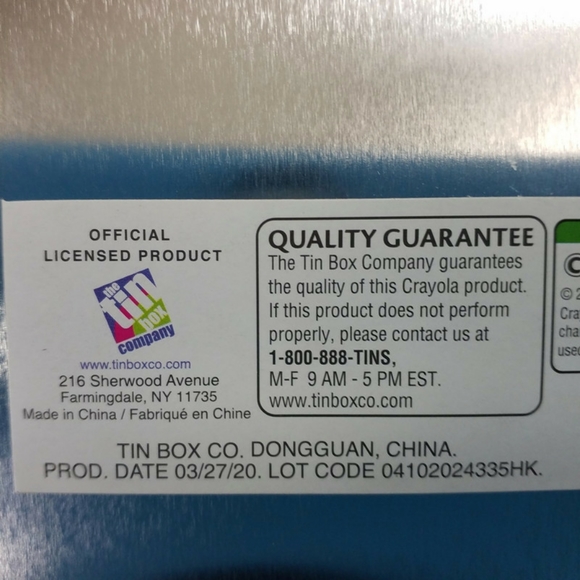 Crayola Yellow Tin Metal Multi-Color Multi-Print Crayon Storage Box-3 Piece Set - Picture 6 of 7